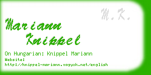 mariann knippel business card